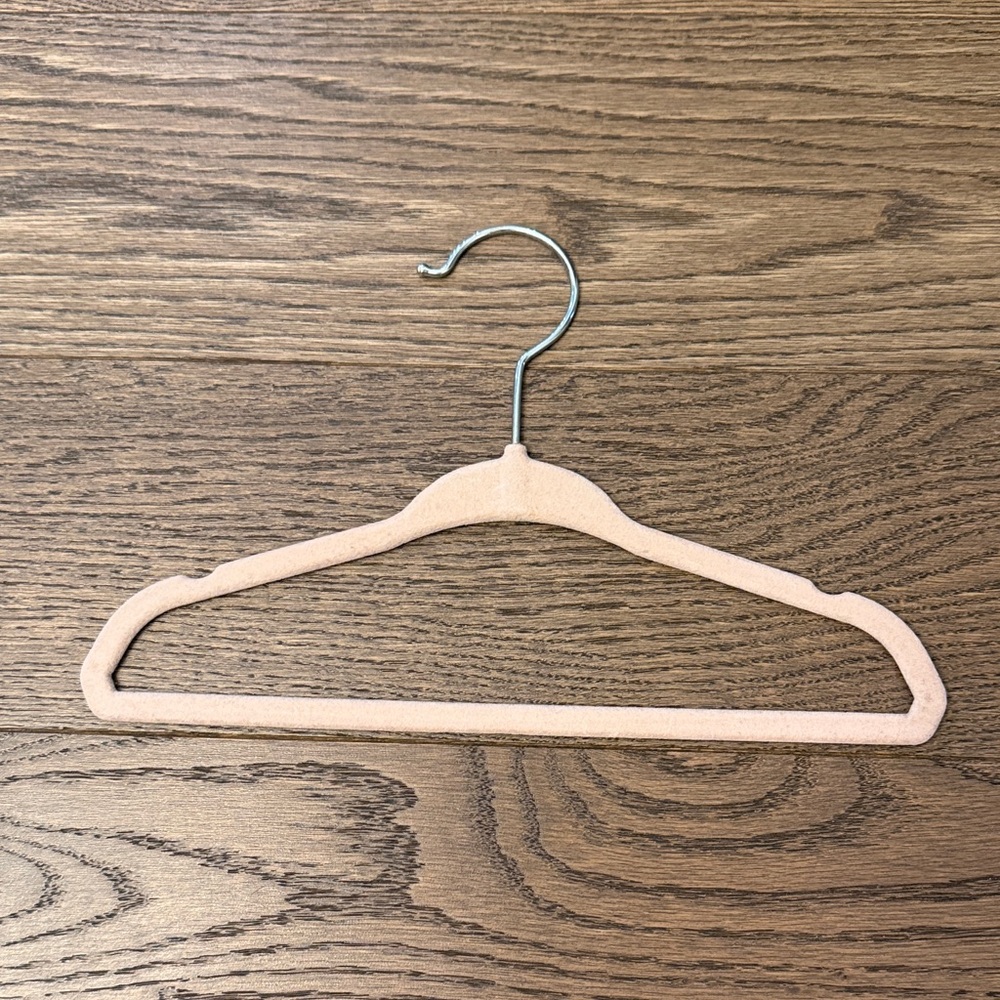 Set of (35) Kids Pink Velvet Hangers